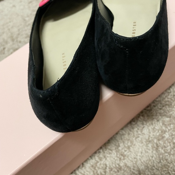 Sophia Webster Black and Pink Butterfly Pointed-Toe Flats - Picture 3 of 8